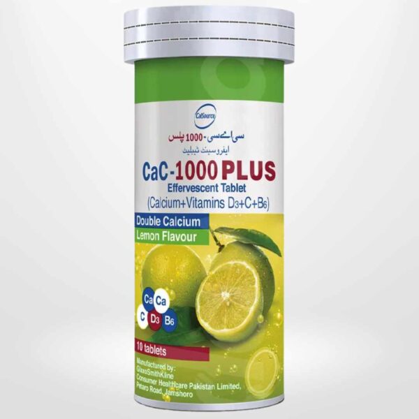 Cac 1000 plus effervescent lemon tablets 10s