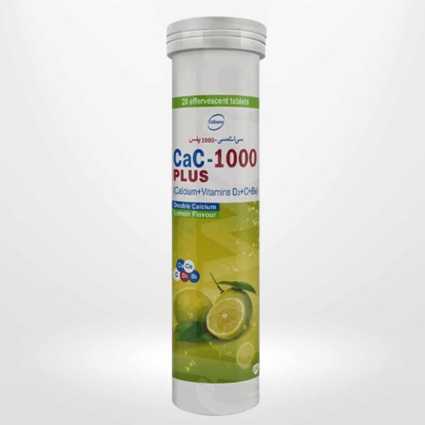 Cac 1000 plus effervescent lemon tablets 20s