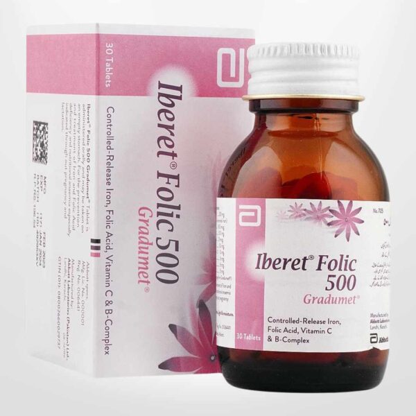 Iberet folic-500 gradumet tablets (1 bottle = 30tab